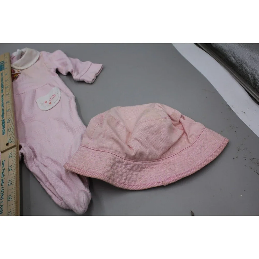 Disney Store Hat & Sleeper Piglet Pooh Outfit Romper Bodysuit Pink Size 3M READ!